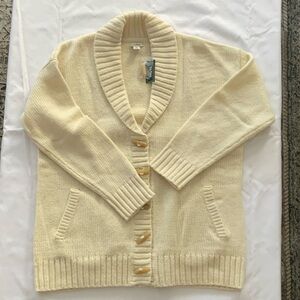 Ll bean xl nwt Cozy Cream Cardigan Sweater